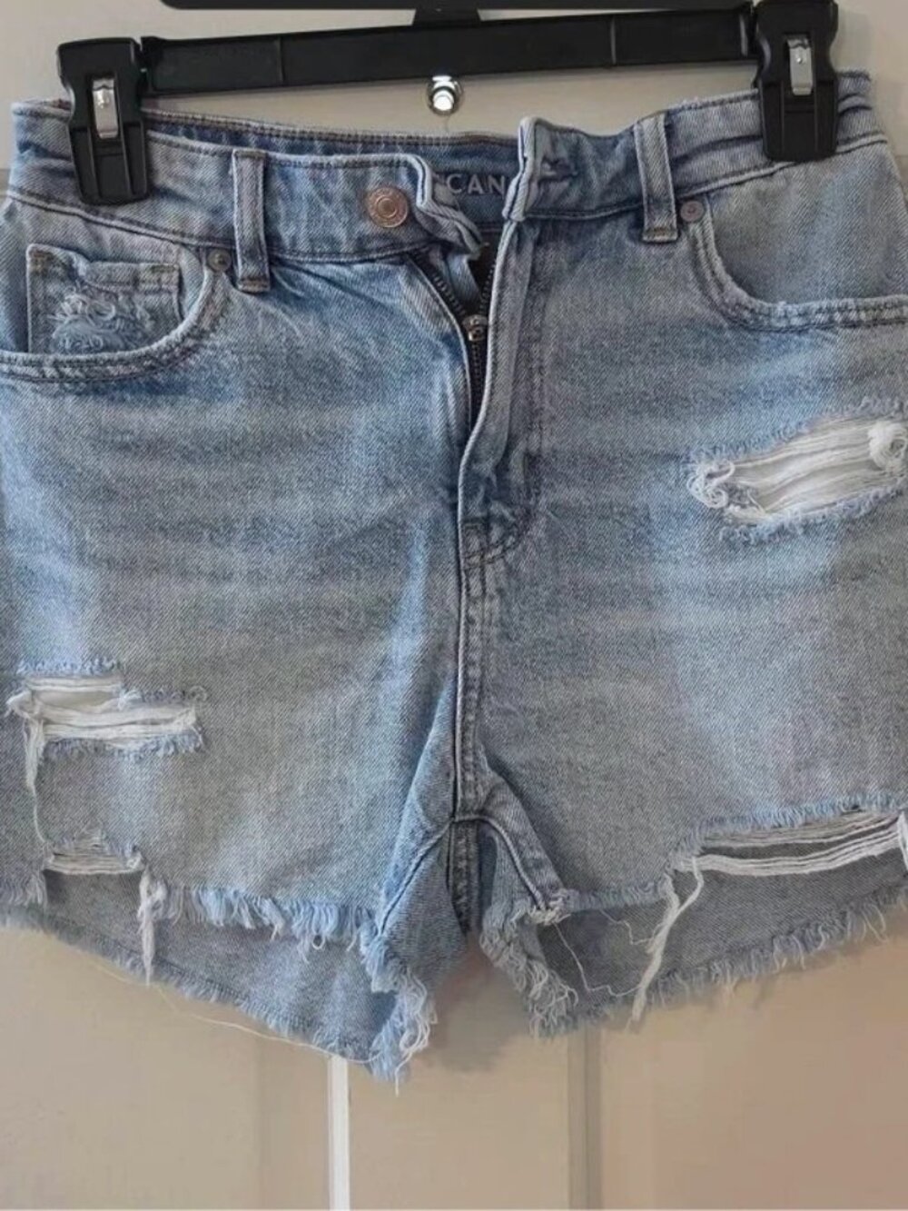 AE denim shorts